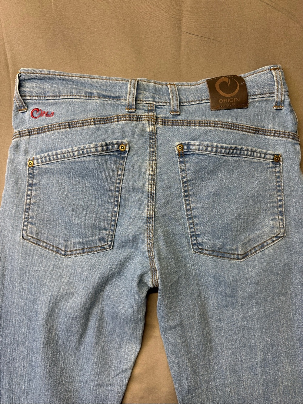 Origins Light Blue Mens Jeans - Classic Back Pocket Style
